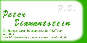 peter diamantstein business card
